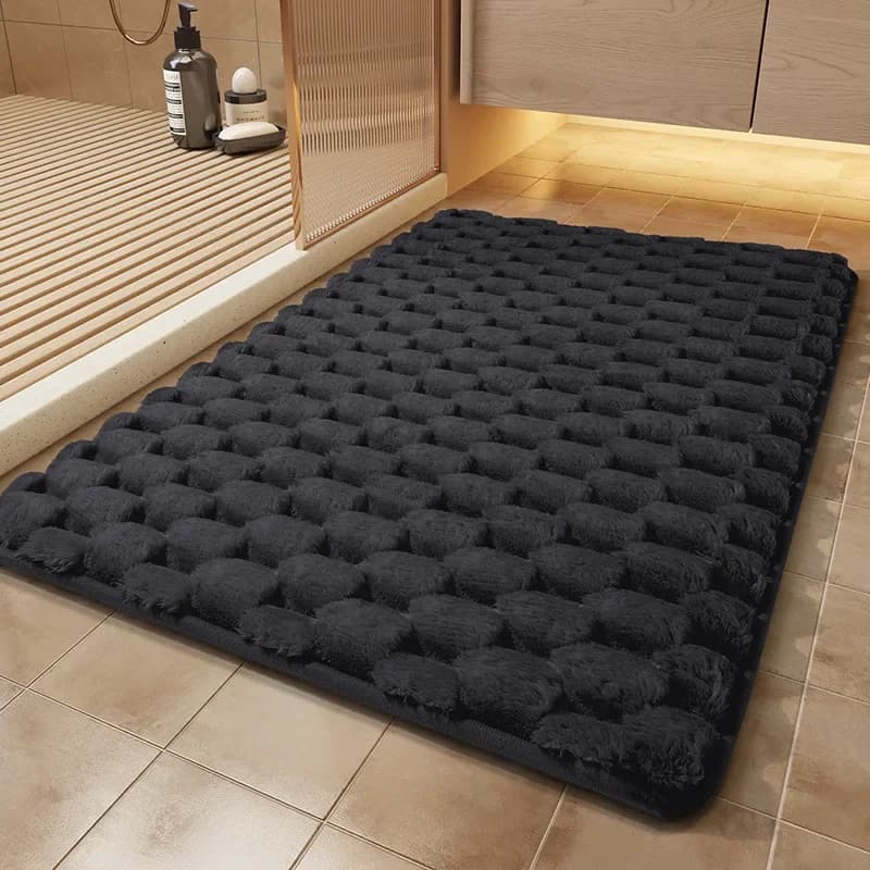 Soft Solid Color Bath Mat Water Absorbent