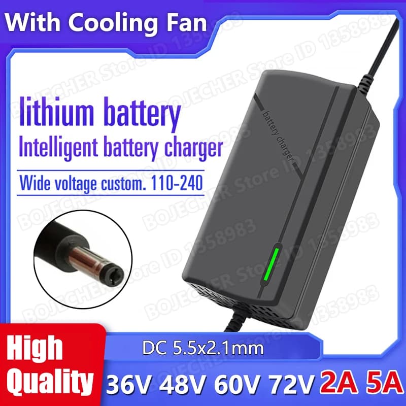 Multi-Voltage Lithium Battery Charger 36V-72V