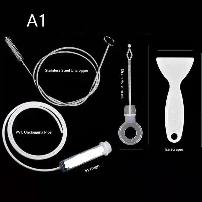 Drain Cleaning Syringe Kit With Hose Attachments