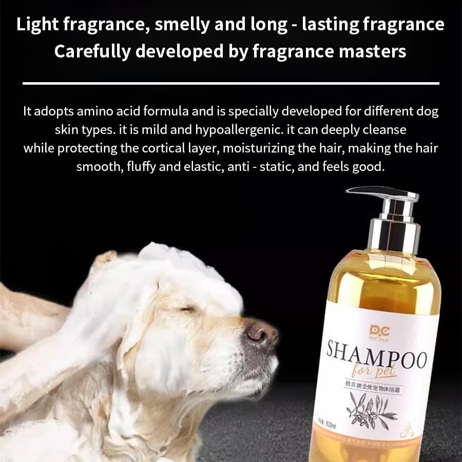 PETCLEAR 2-in-1 Dog Shampoo And Conditioner Mild Formula Puppy Bath Gel 500ml Special Design Cleaning Products for Dogs