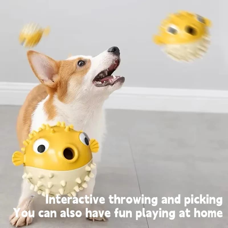 Bouncing Fish Treat Dispenser Dog Toy