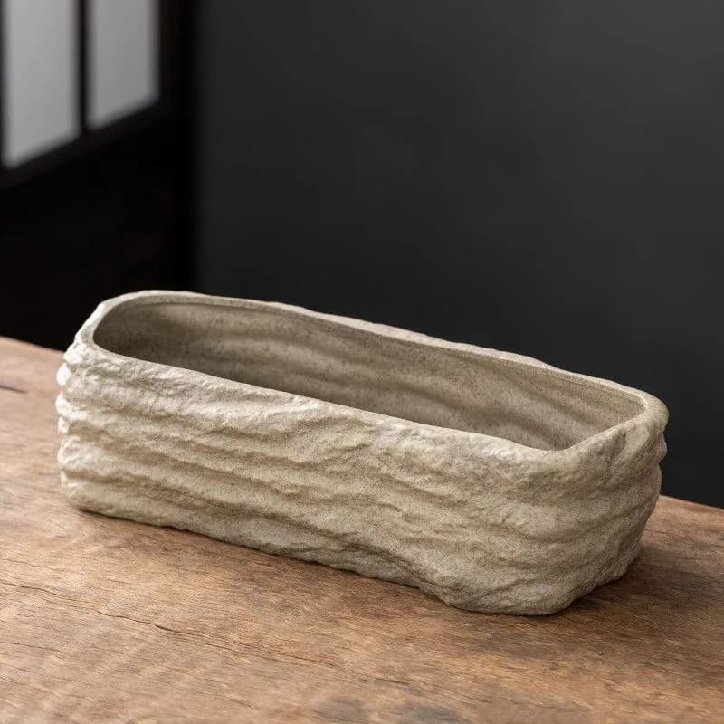 Ceramic Stone Texture Flower Pot