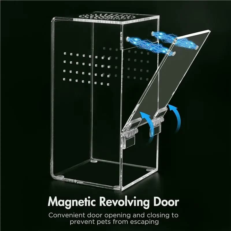 Acrylic Reptile Terrarium 360° Clear Design