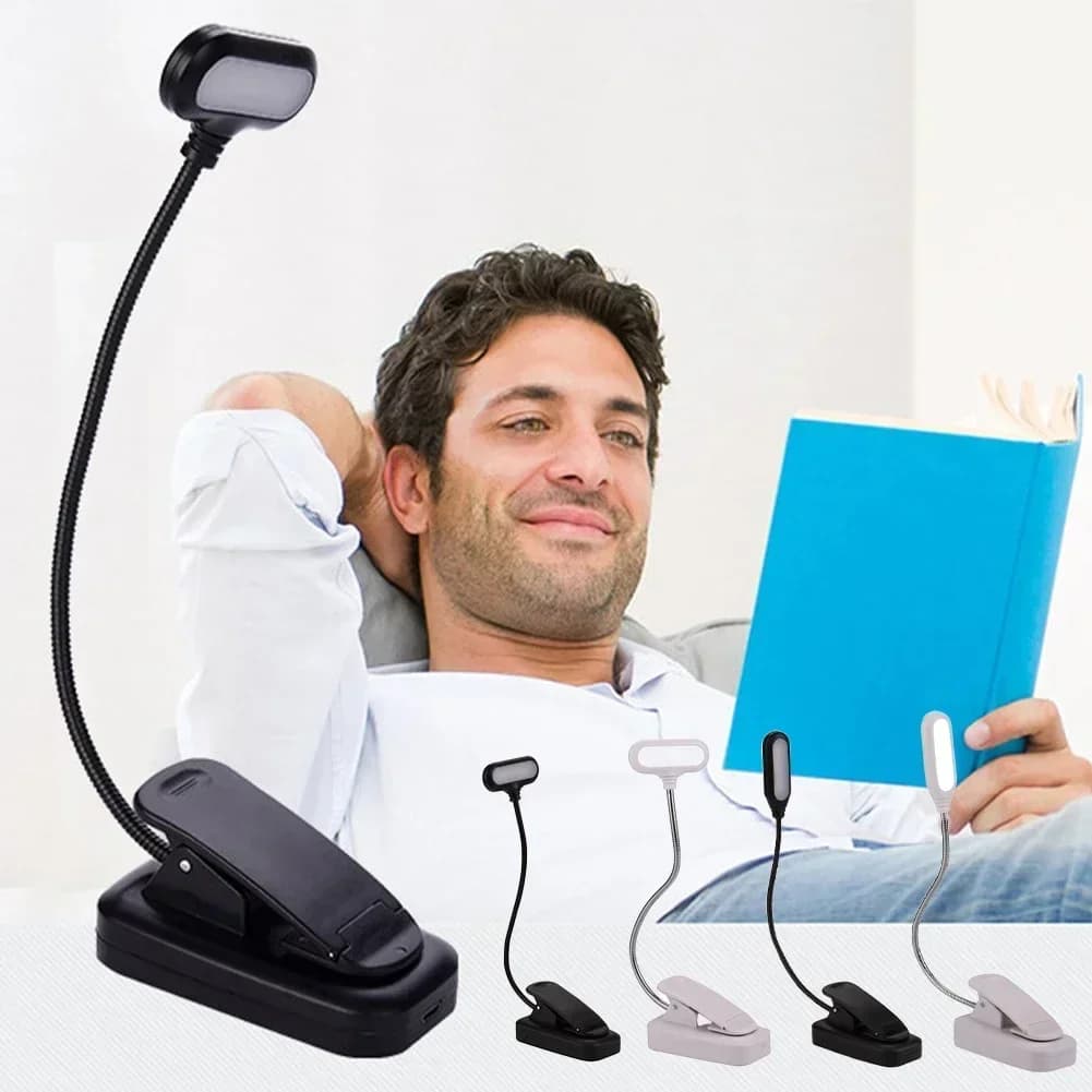 LED Clip Reading Light with Flexible Neck