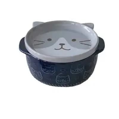 Ceramic Cat and Dog Noodle Bowls with Lids