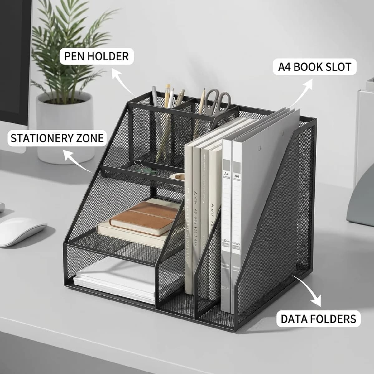 A4 Desk File Organizer Rack