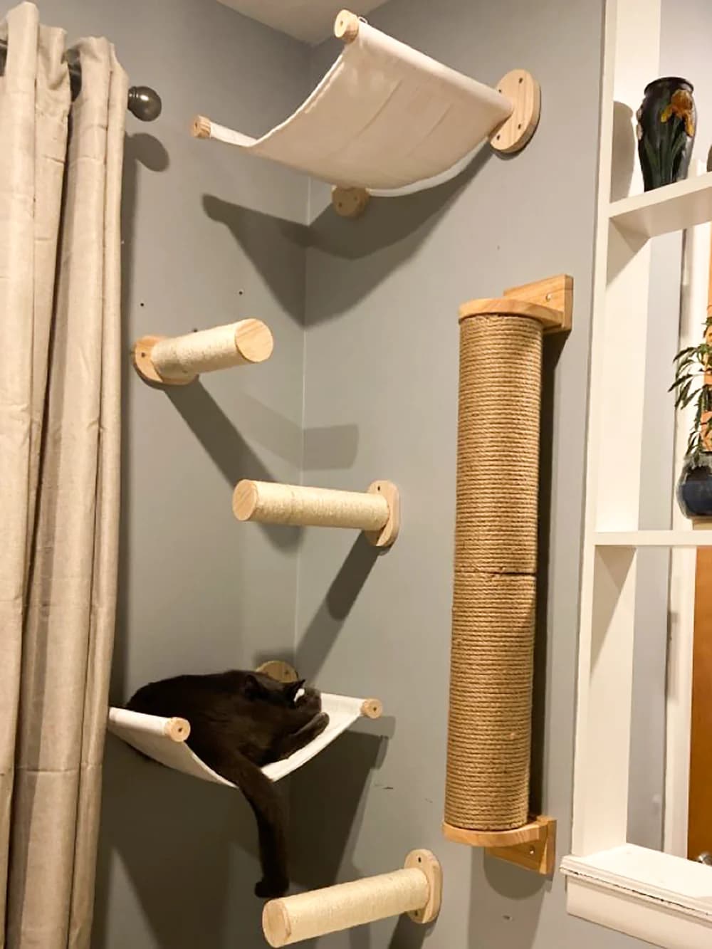 Wall Mounted Cat Tree with Floating Shelves