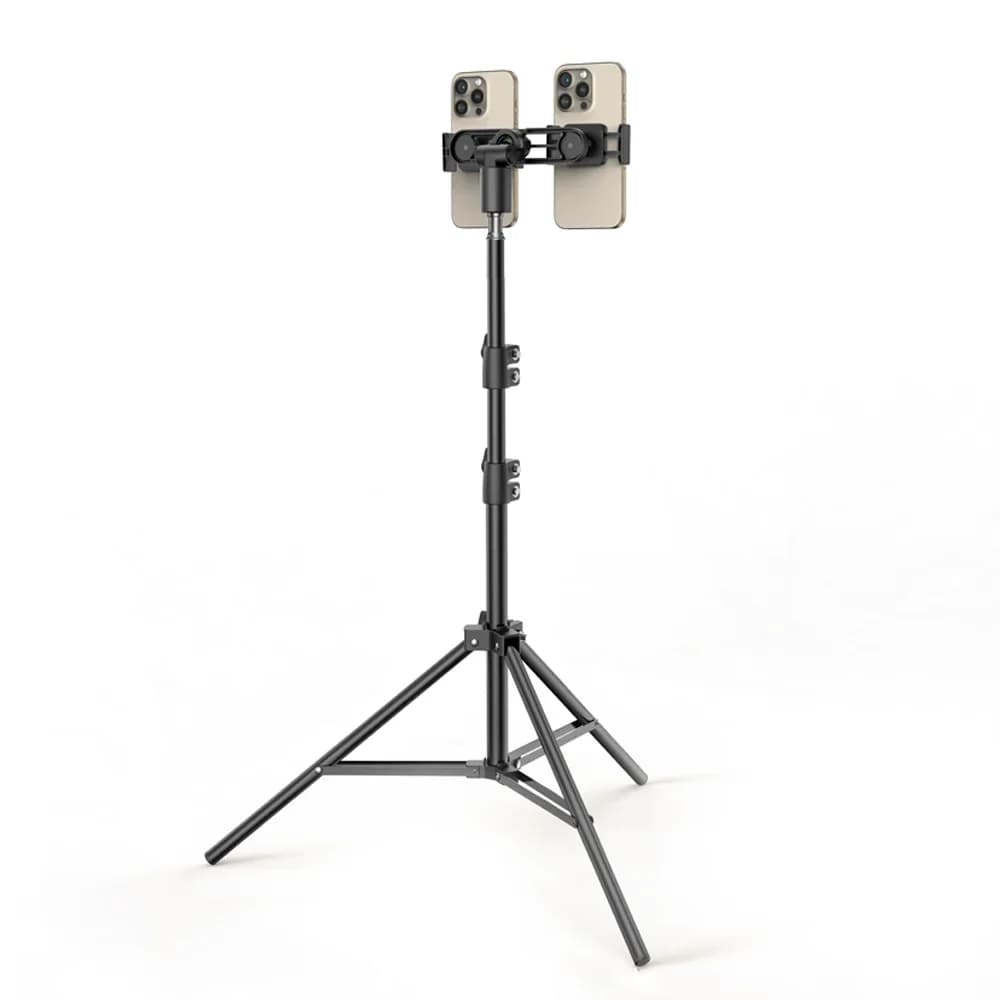 Dual Phone Tripod Stand 1.6M Adjustable
