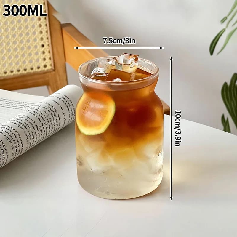 Ribbed Glass Drinking Cups