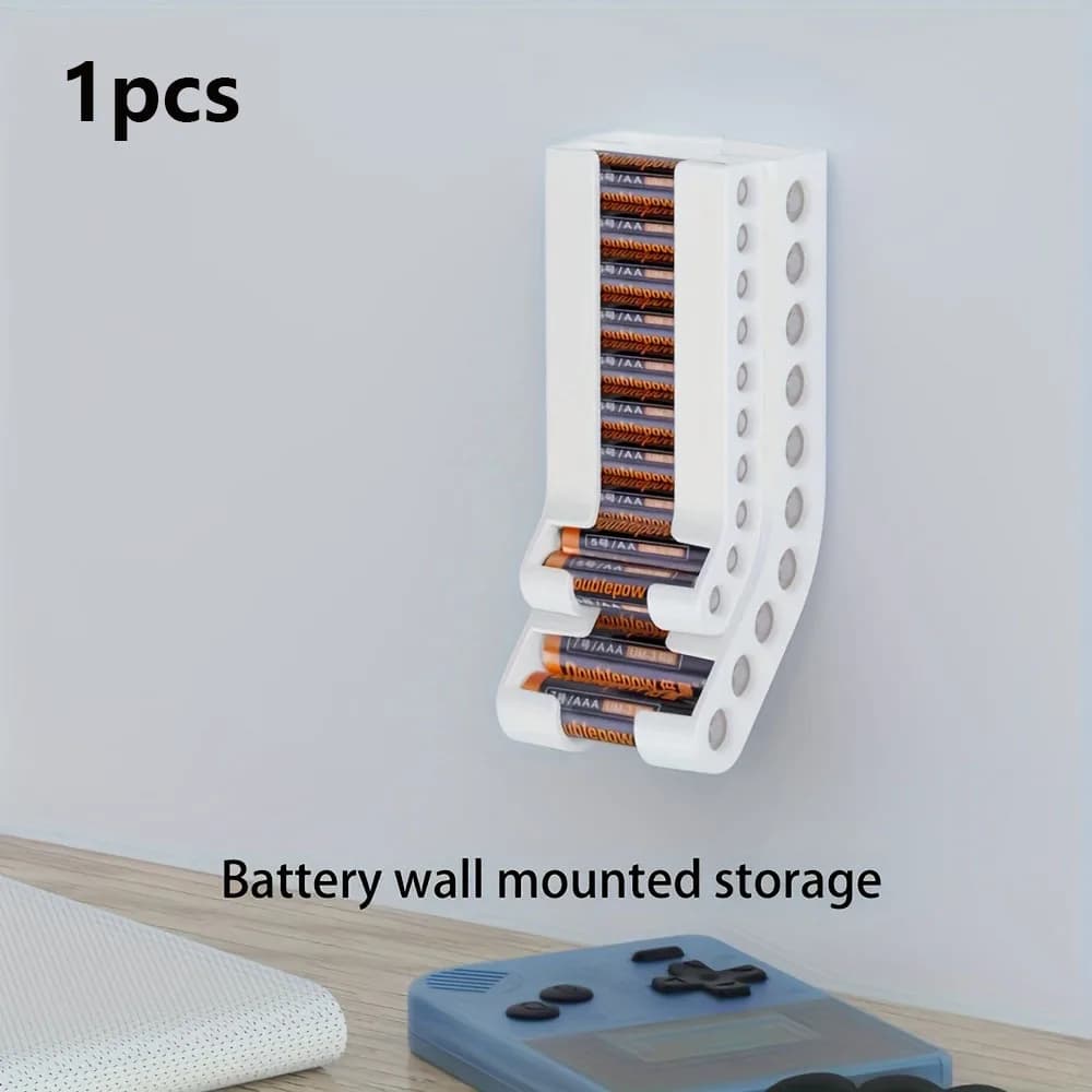 Wall-Mounted Battery Storage Organizer