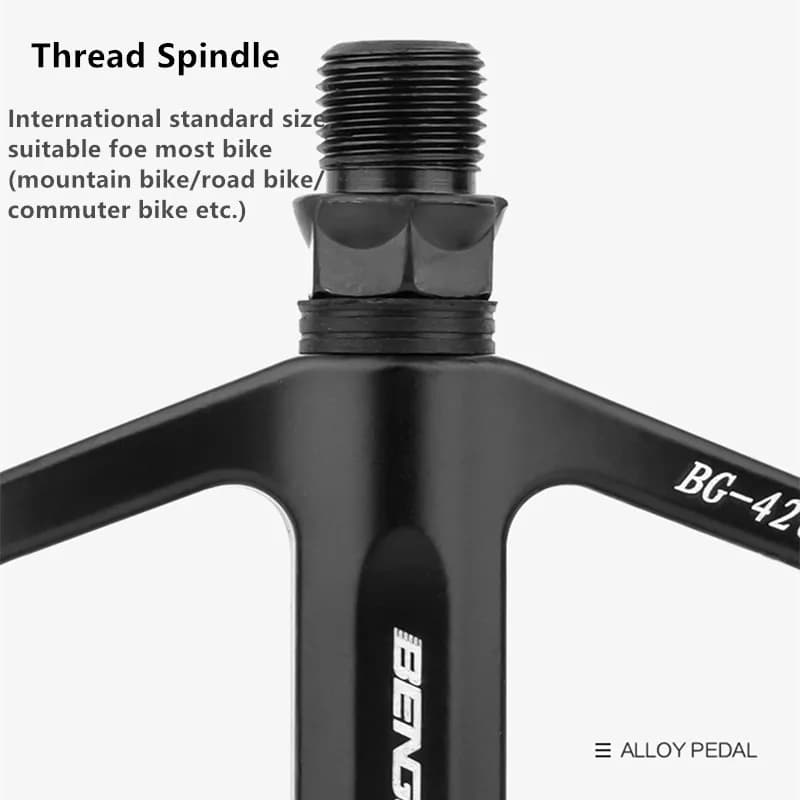 Flat Bike Pedals with Anti-Skid Pins