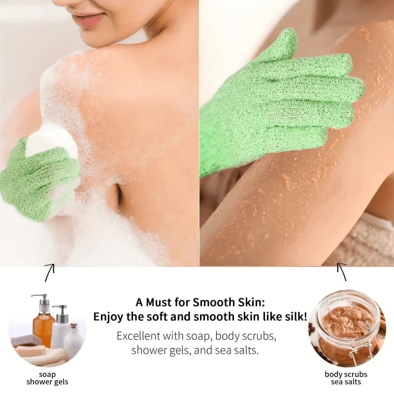 Exfoliating Bath Gloves Double-Sided