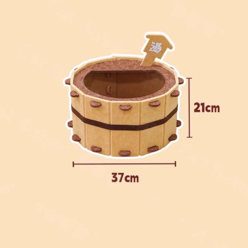 Bathtub Shape Cat Bed with Claw Scratcher
