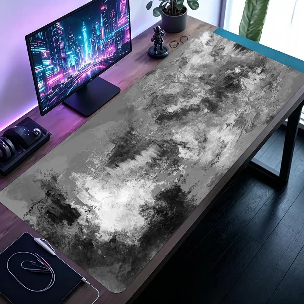 Gaming Mouse Pad XXL Marble Gray