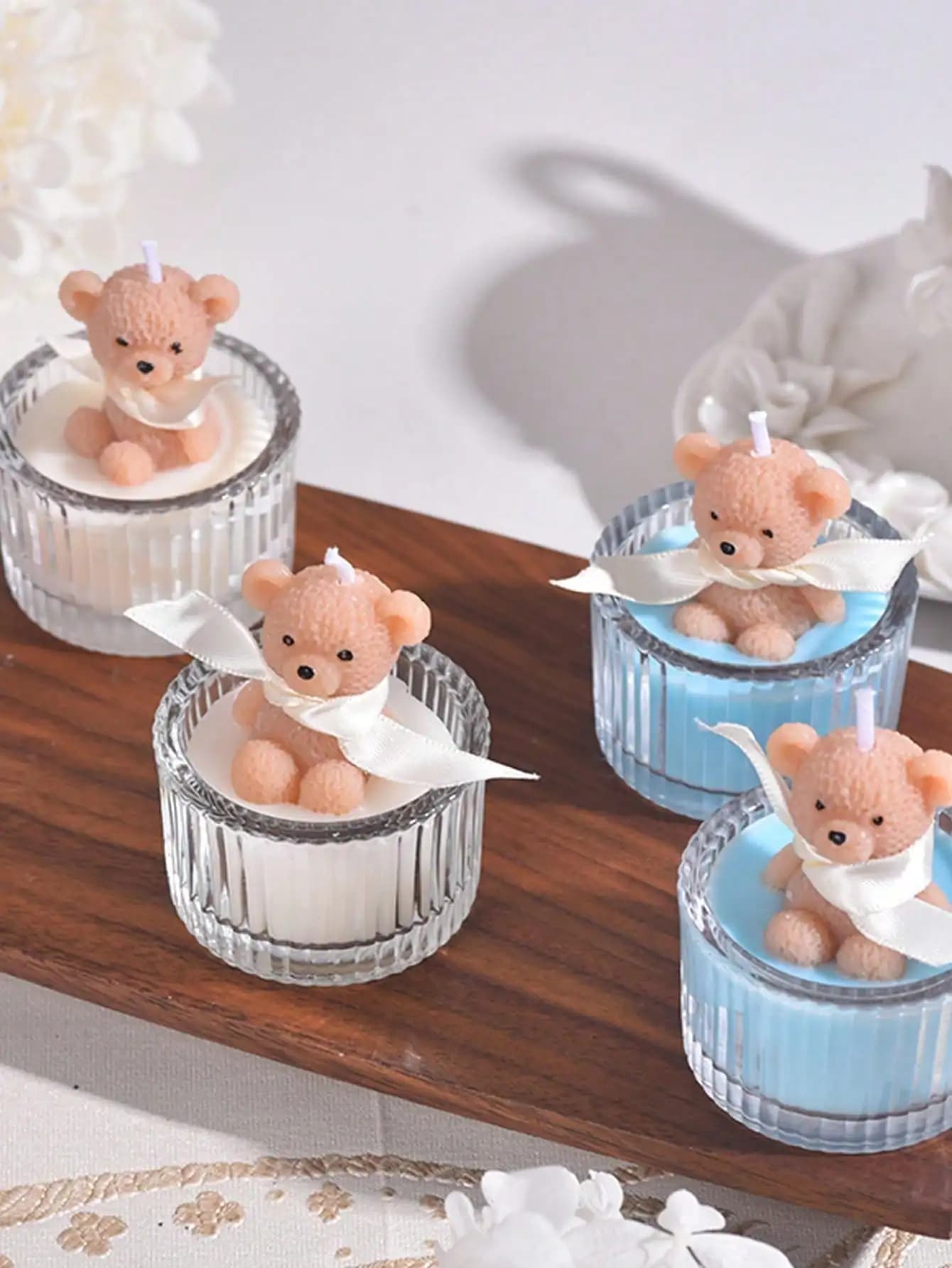 Valentine's Day Gift - Glass Bear Scented Candle, It Is Both Novel and Practical, and Can Also Create a Romantic Atmosphere.