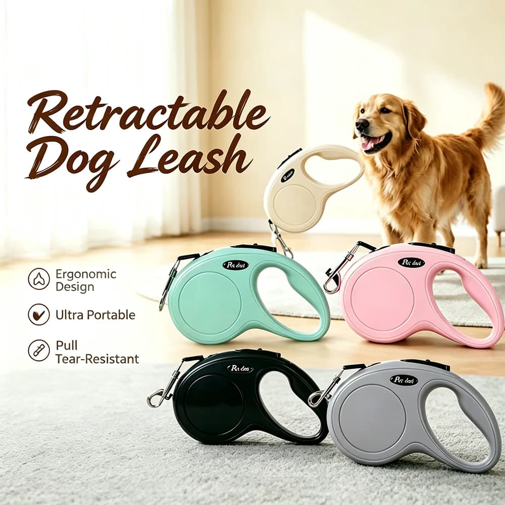 Retractable Dog Leash with Ergonomic Handle