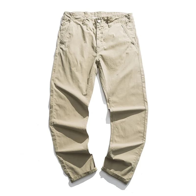 Men's Straight Casual Cotton Work Pants