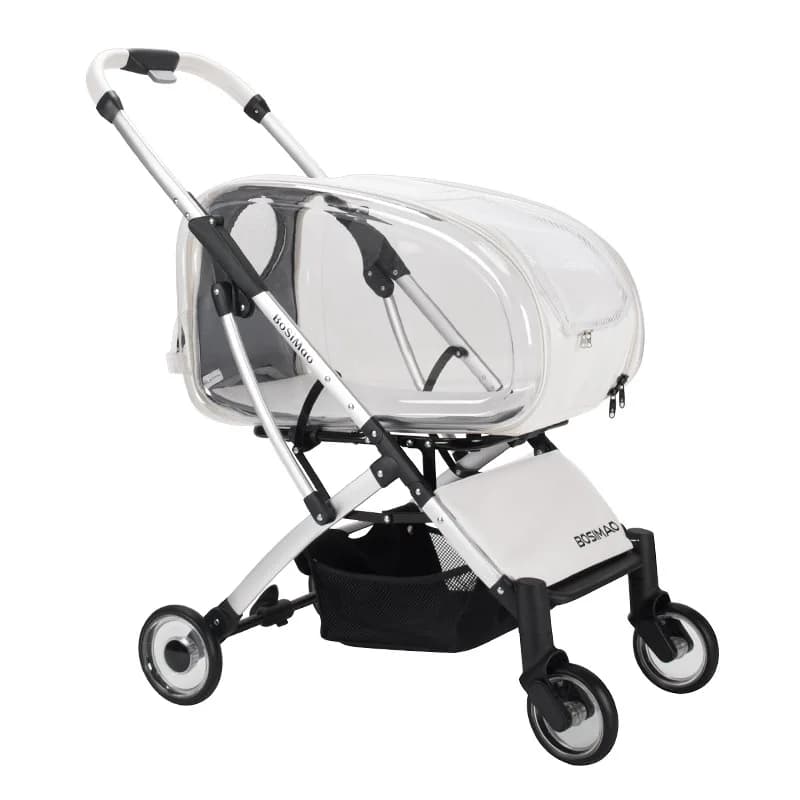 Portable Pet Stroller Folding Disassembling Cat Carrying Outdoor Windproof Rainproof Cat Bag Panoramic Breathable Pet Supplies