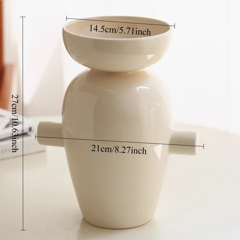 Ceramic Flower Vase Nordic Retro Design