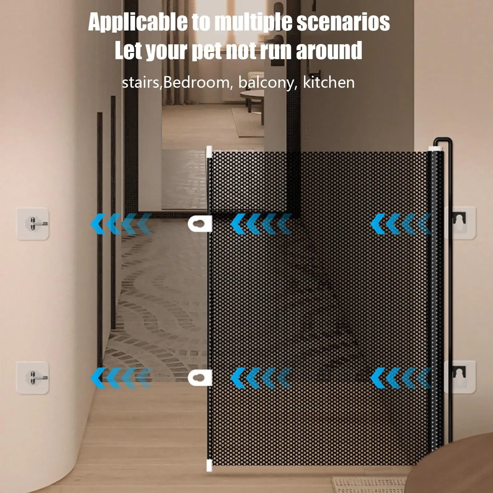 Retractable Pet Gate for Doorways and Hallways