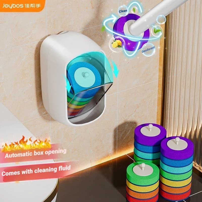 Wall-Mounted Toilet Brush with Disposable Refills