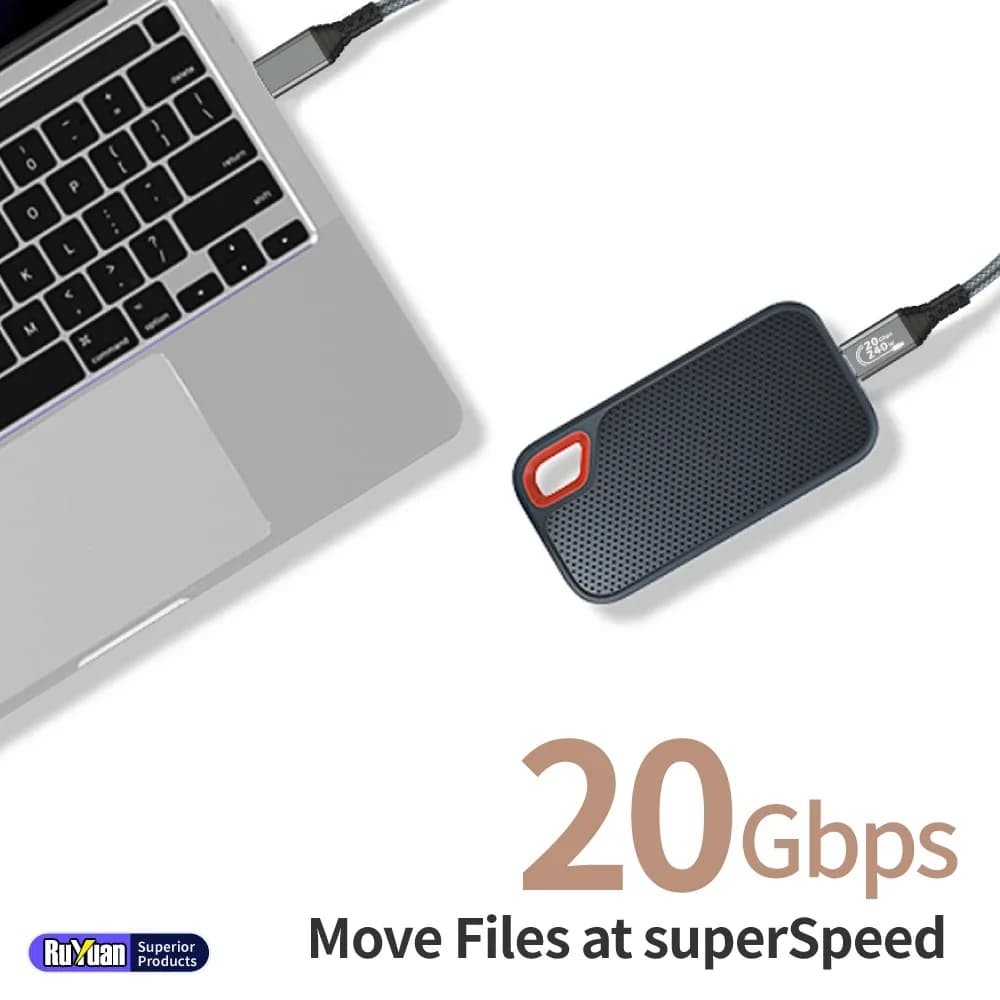 USB C Data Cable 20Gbps USB 3.2 Gen 2x2