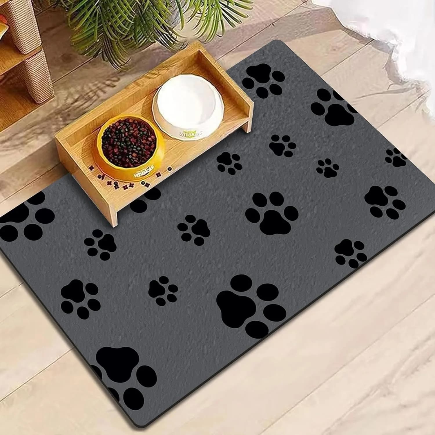 Absorbent Dog Food Bowl Mat