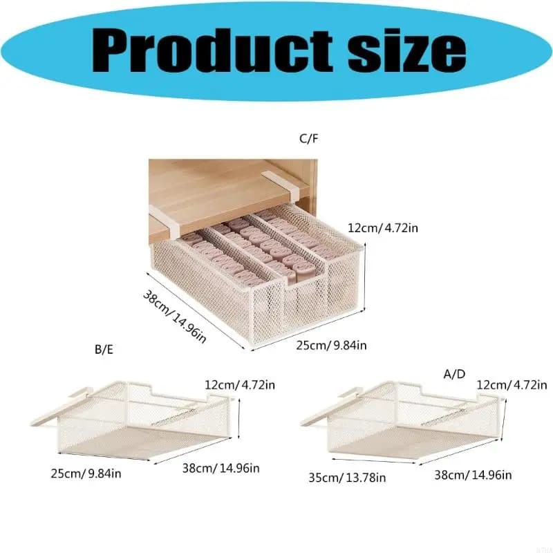 Under-Shelf Closet Storage Basket