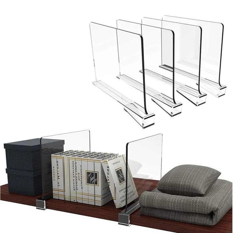Clear Acrylic Shelf Divider for Closets