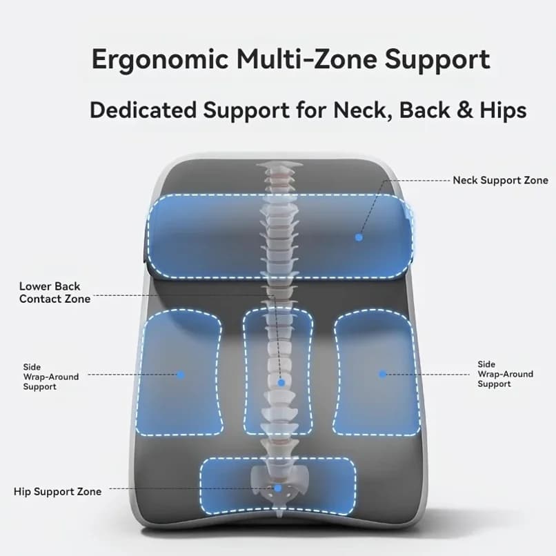 Large Memory Foam Reading Pillow with Adjustable Wedge