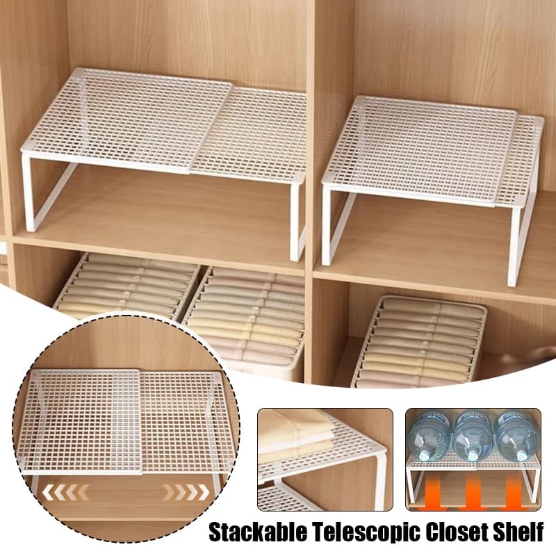 Telescopic Closet Shelf Divider Organizer