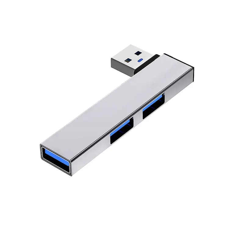 USB Hub, 3-Port Aluminum USB Hub with USB 2.0 Port and USB 3.0 Port, USB Splitter, USB Extender for Laptop, PC, Flash Drive, HDD