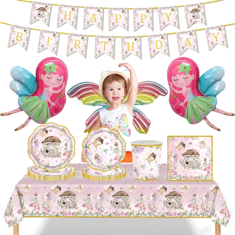 Fairy First Birthday Party Decorations Set