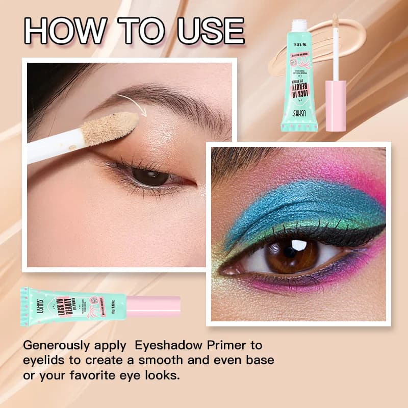 USHAS Eye primer, long-lasting makeup effect, modifies eye skin tone, enhances eye makeup color, and creates perfect eye makeup