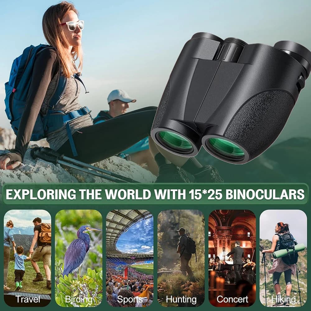 12x25 Binoculars for Adults and Kids