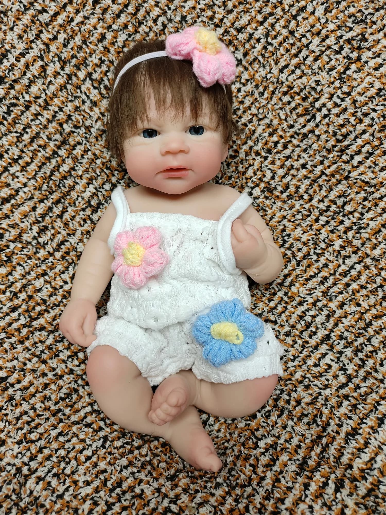 Silicone Reborn Doll with Open Mouth, 13-Inch