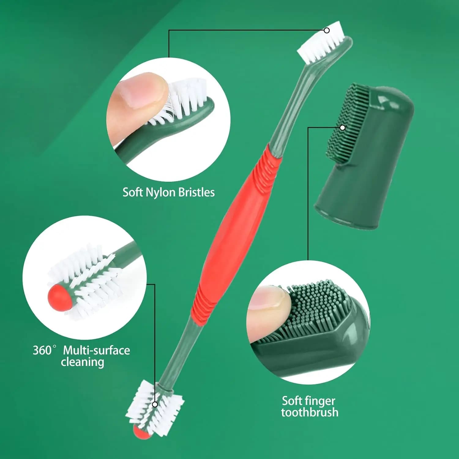 Dog Toothbrush and Toothpaste Kit