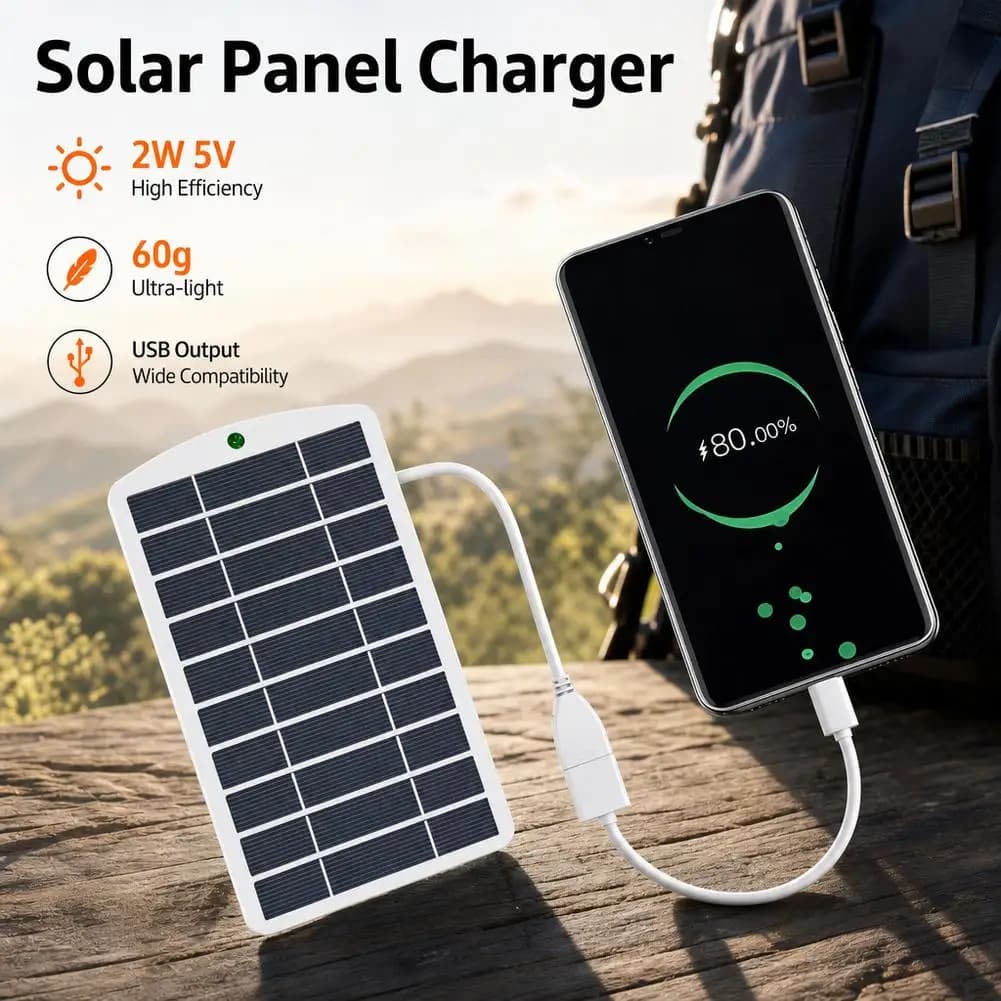 Portable Solar Panel USB Charger