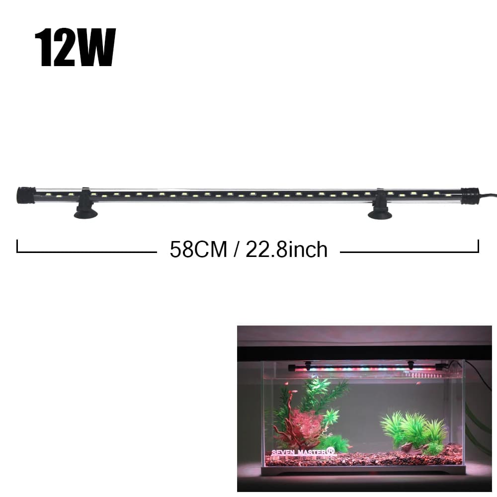 Aquarium Light LED Plant Grow Lamp Waterproof Fish Tank Light 18-58CM Underwater Aquariums Decor Lighting 90-260V 5730chip