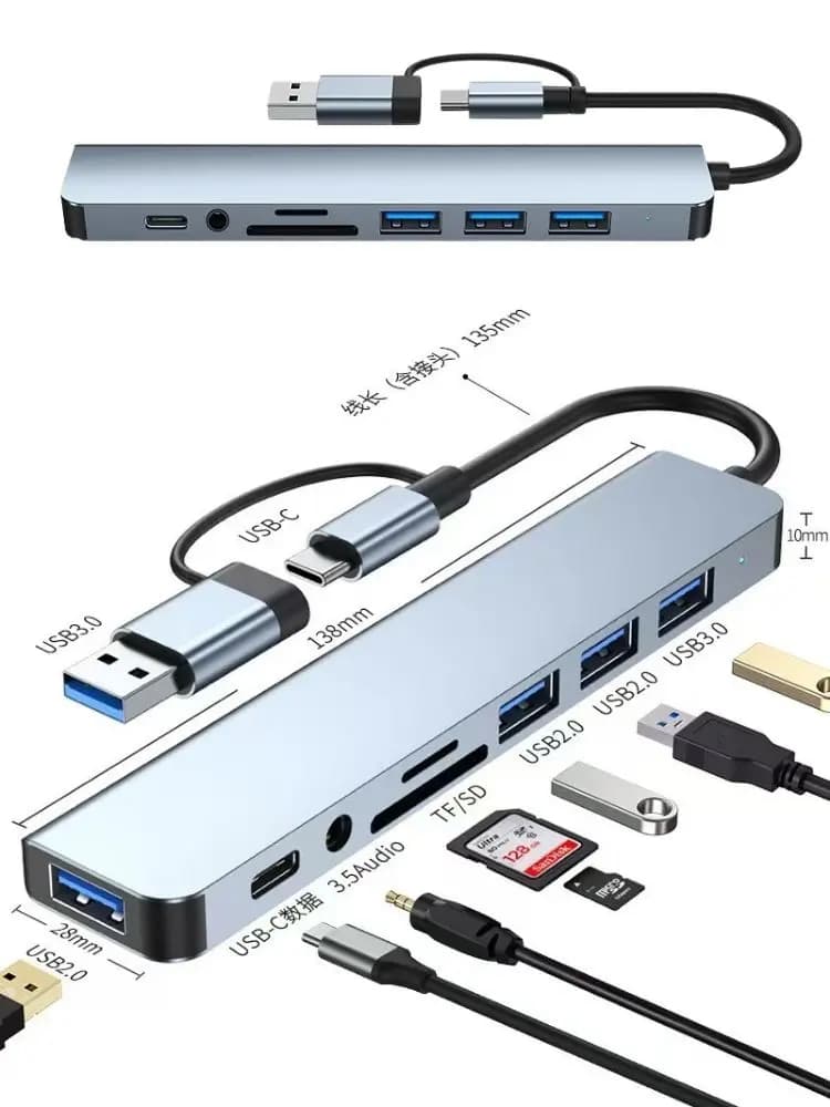3-in-1 USB-C Hub:type-c 3in 1 PD100W+HDMI(4K/30Hz)+USB3.0