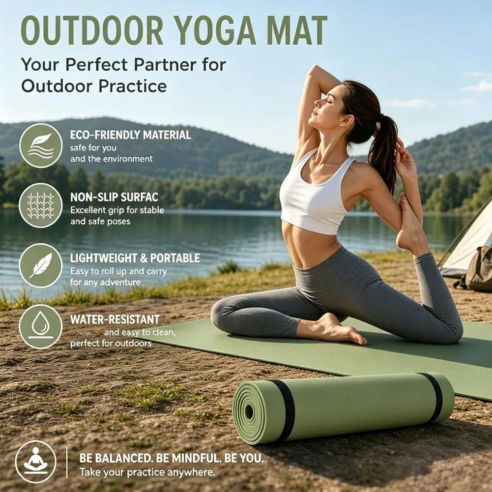Yoga Mat EVA Folding Travel Fitness Exercise Mat For Yoga Pilates & Floor Workouts Gymnastics Mat Fitness Equipment