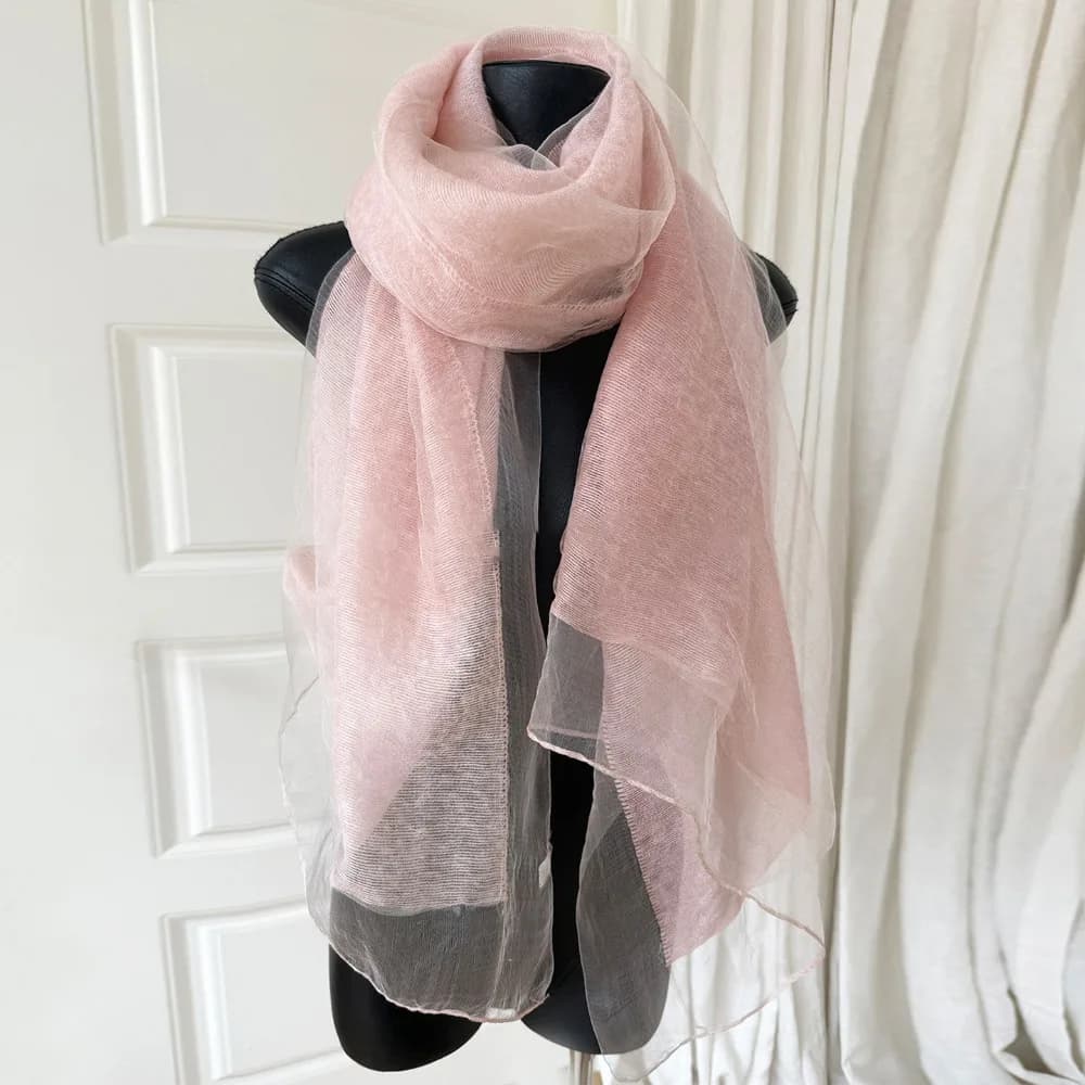 Mulberry Silk Blend Double Layer Scarf