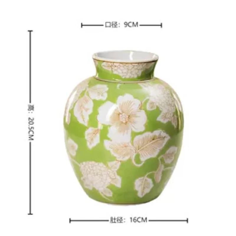 Retro Ceramic Vase with Artistic Patterns