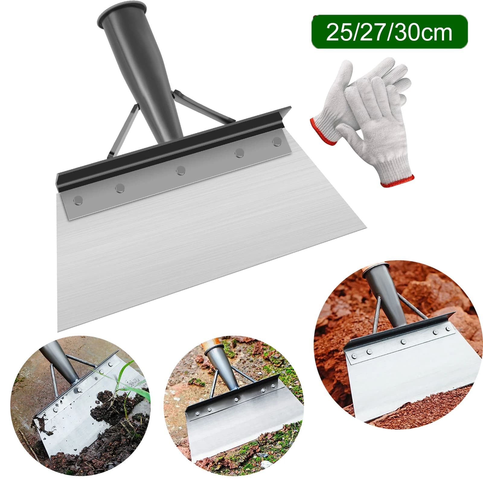 Heavy Duty Garden Shovel with Gloves