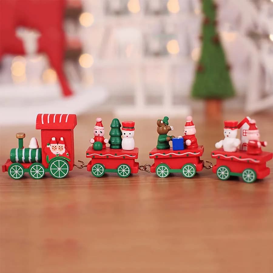 Wooden Train Christmas Ornament