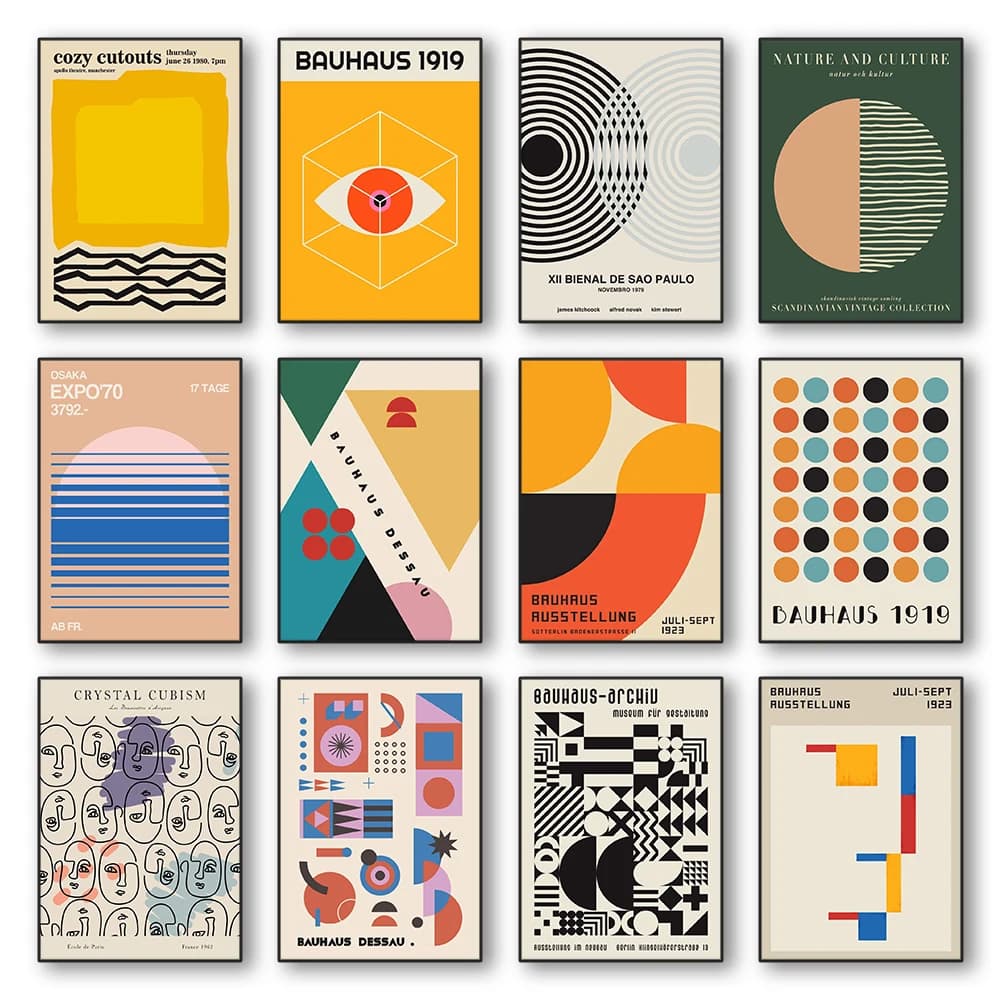 Modern Abstract Bauhaus Nordic Wall Art Poster