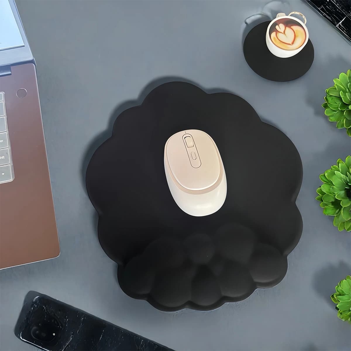 Gaming Mouse Pads with Memory Foam Wrist Rests