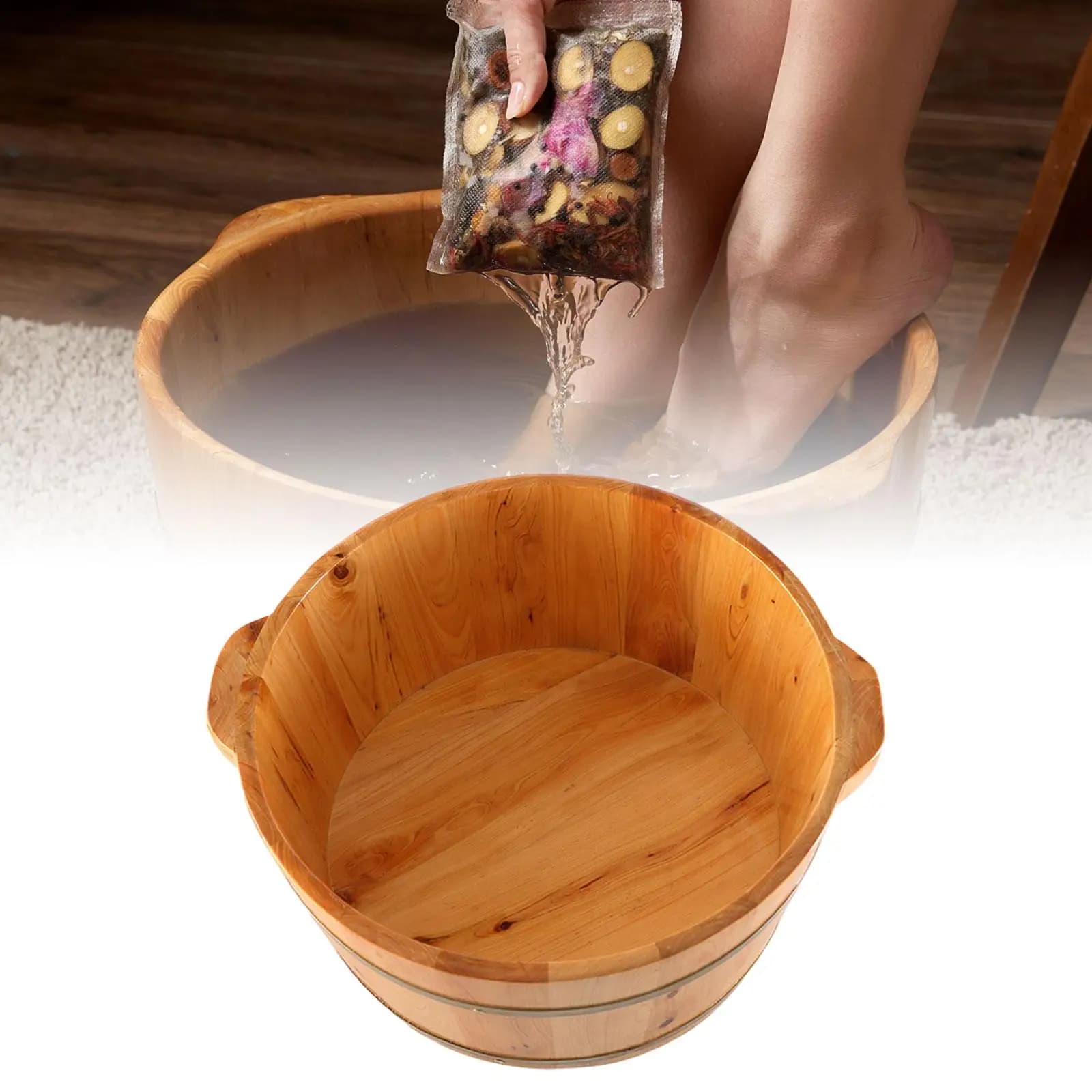 Wooden Foot Bath Soaking Tub