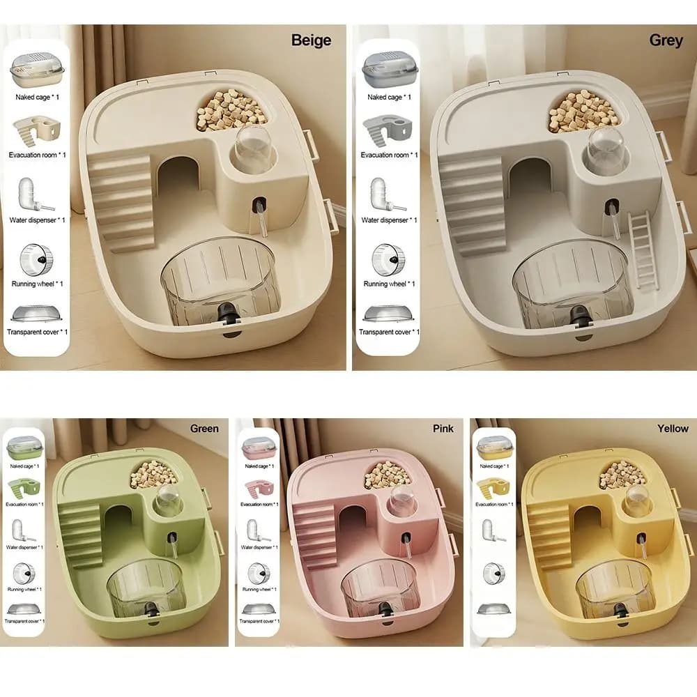Portable Small Pet Cage with Transparent Lid