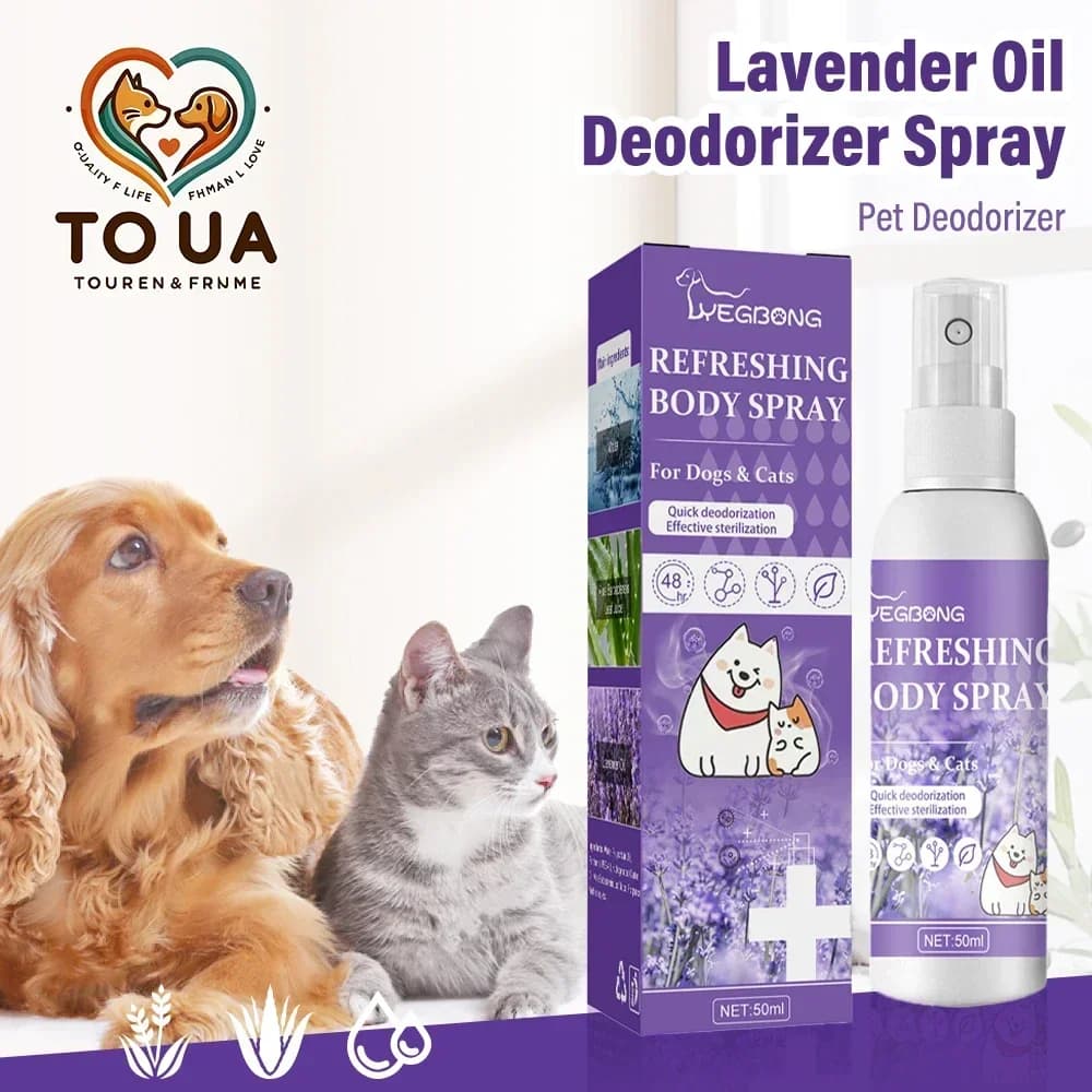 Pet Deodorizing Spray with Lavender Oil